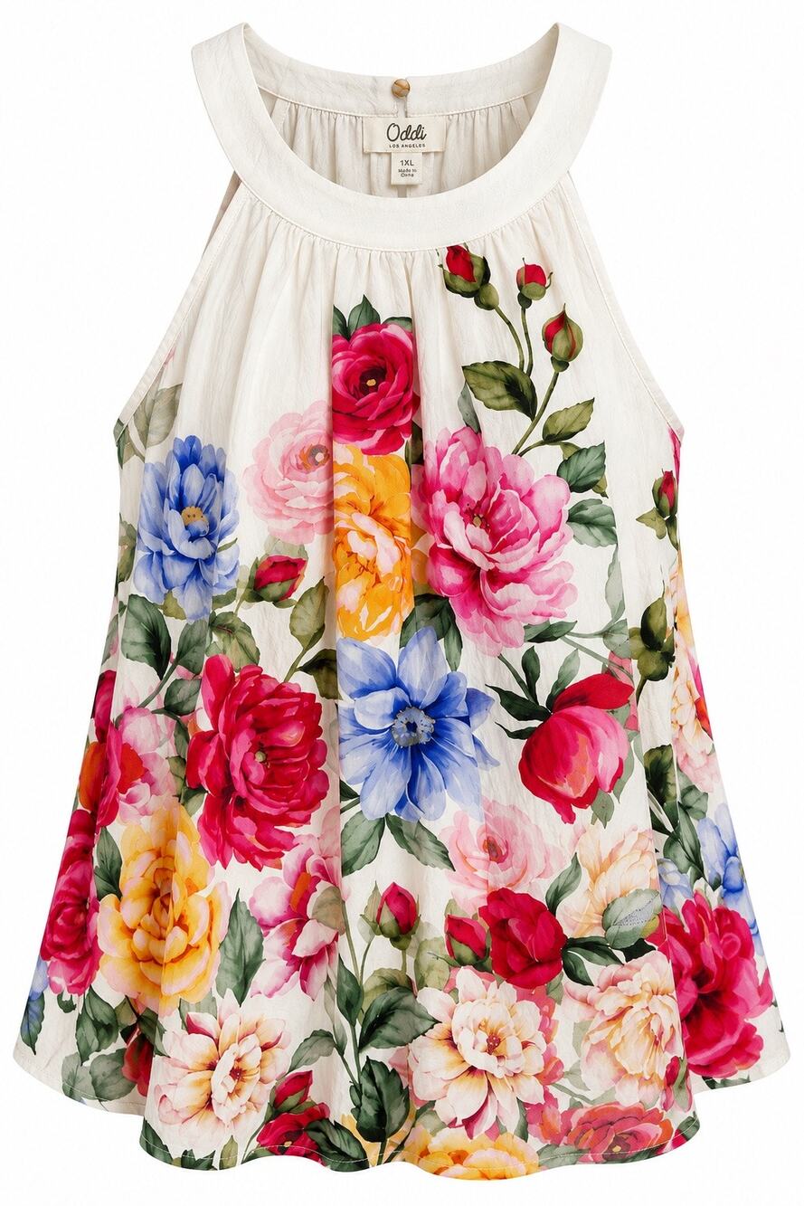 Oddi Floral Sleeveless Swing Top – Size 1XL – NWT